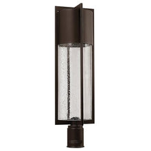 Hinkley Shelter Large Post Mount Lantern - LED Included, Aluminum, Clear Seedy Glass, Dark Sky Compliant, Pier Mount, Gate Column, Entry Post, Landscape Feature - Buckeye Bronze Finish