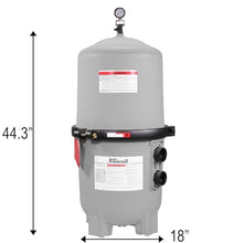 XtremepowerUS De Pool Filter In Ground Pool 120 GPM DE Filter Swimming Pool Filter 62 Sq Ft Gray