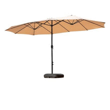 CWENZXDIA Patio Umbrella Double-Sided Patio Umbrella Outdoor Garden Extra Large Waterproof Twin Umbrellas with Crank and Wind Vents Outdoor(E)