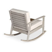 DTY Outdoor Living Longs Peak Deep Seat Eucalyptus Rocker - Natural Oil Finish, Sage Cushions