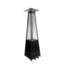 AIZYR Pyramid Patio Gas Heater, Outdoor Free Standing Propane Heater with Wheels and Quartz Glass Tube for Indoors and Outdoors,Black