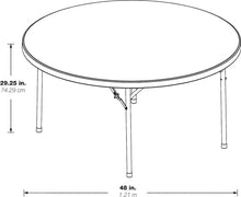 Pack 25! 120 cm / 4' Round Plastic White Folding Table Round Card Table Outdoor Granite Table Plastic Circle Table 4 Ft Card Table Plastic Round Table 4 Foot Banquet Table Round Fold Out Table