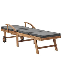 WANGKENSU Sun Loungers with Cushions 2 pcs,Outdoor Wood Lounge Chaise, Lounger for Pool,Beach Sun Tanning Chair,Outdoor Bed,Patio Deck Chair, Solid Teak Wood Red (Grey 76.8" x 23.4" (L x W))