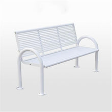 ZTHYSHXA Park Bench Galvanized Outdoor Bench with Backrest Multi-Person Park(White)