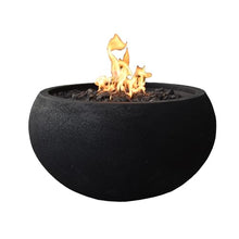 York Fire Table Outdoor Fire Pit 27" x 27" Cast Concrete Round Firepit Includes Lava Rocks 45,000 BTUs Outdoor Fireplace for Patio Furniture Set, Deck, Porch, Outdoor Heater - Natural Gas