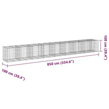 ZXQVLMRS Gabion Basket Galvanized Iron Retaining Wall Planter for Garden Landscaping, Heavy Duty Large Outdoor Wire Cage for Stone Filling, 33.5 x 39.4 x 39.4 Inch