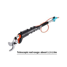 Electric Secateurs, 36V Electric Pruner, 0-45Mm Lithium Branches, 1.2-1.8M Hedge Trimmer Extension Rod