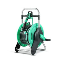 ZGLINMZ Garden Hose Cart, Portable Hose Reel Storage, Outdoor Car Cleaning, Bathing, Pet Handle, Water Pipe Bracket Cart (Green 40m)