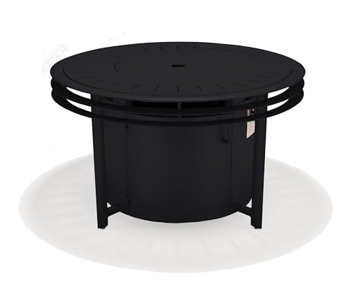Winston Southern Cay Fire Table 44" Dia x 24" H, Round - Black