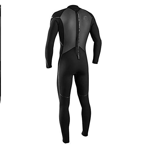 O'Neill Wetsuits Men's Heat 4/3mm Back Zip Full Wetsuit Black/Black