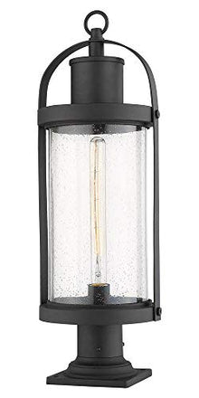Z-Lite 569PHB-533PM-BK 1 Light Outdoor Pier Mounted Fixture, Black
