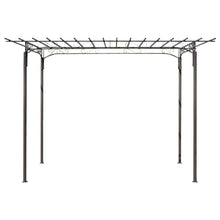 Brown Steel Garden Arch with Decorative Inlays Large Traditional Design for Climbing Plants and Outdoor Spaces