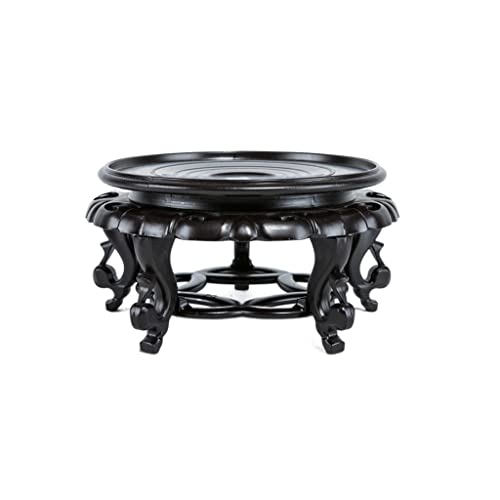 YUEYOULII Bonsai Base Thickened Wood Carving Base Rectangular Stone Flower Bonsai Ornament Stone Jade Buddha Statue Base Wooden Bracket (Color : A, Size : 26CM)
