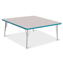 Berries Jonti-Craft Square Activity Table E-Height Adjustable 48"x48" Gray/Teal
