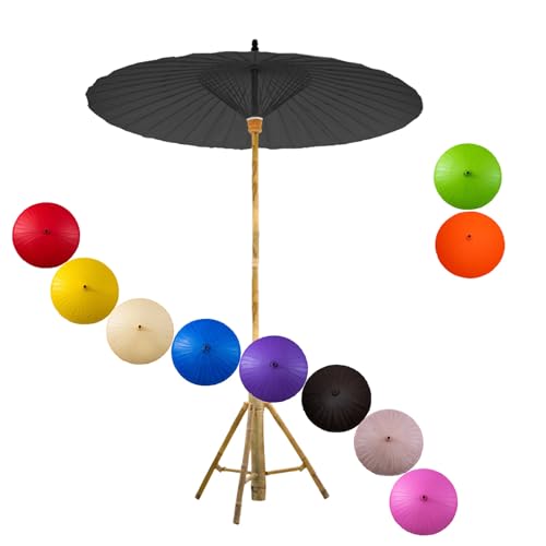 GYYDXXFC Patio Umbrella With Base, Outdoor Sunshade Umbrella, Waterproof Foldable & Portable Design, For Garden, Yard, Poolside(Black)