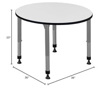 Romig Kee 36" Adjustable Classroom Activity Table Grey/White