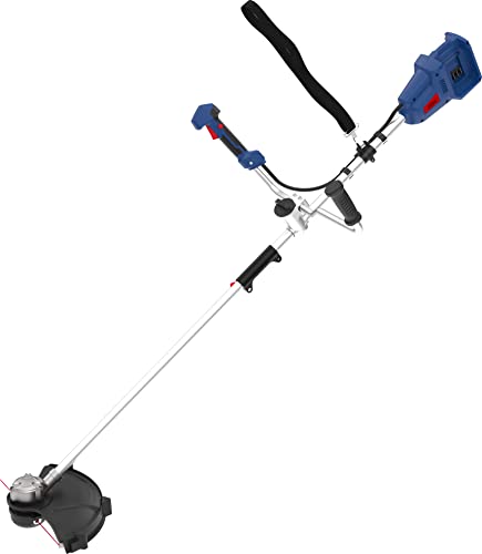 Güde 58437 Battery Brush Cutter FS 36-0 (36 V, Cutting Width: 255 mm (Blade Blade) / 350 mm (Thread Spool), 3-tooth Knife Blade, Thread Spool and Carrying Strap, Battery and Charger Not Included