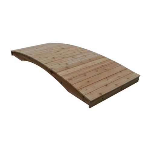 Keystone Amish Co. Cedar Plank Garden Bridge, 4' x 10', Unfinished
