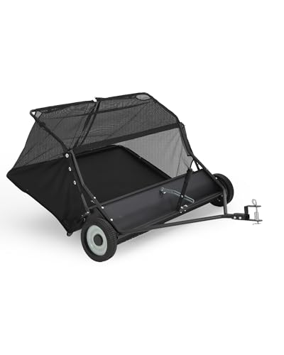 Elementool 42" Lawn Sweeper Tow Behind, 21 Cu.ft Capacity Hopper Bag