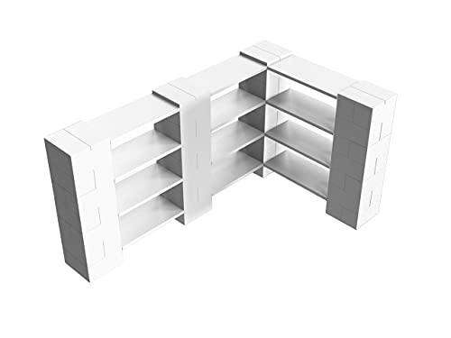 EverBlock 4 Level Double Corner Shelving Kit Light Blue