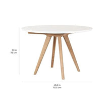 Seasonal Living Perpetual Viola Wood and Concrete Dining Table in Ebony White