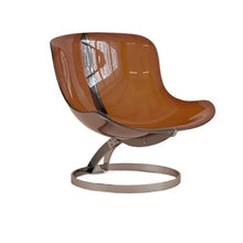 OUTIFUOSSR Acrylic Transparent Dining Chair Luxury Nordic Living Room Furniture Floor Armchair Creative Home Suspension Egg(Transparent Tan)