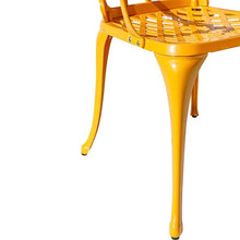 Hi-Line Gift Ltd. Sunny Retreat- Yellow Cast Aluminium Bistro Set