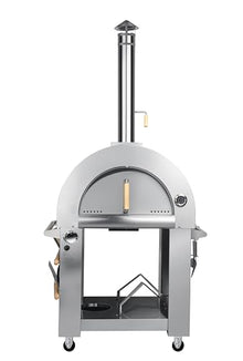 KoolMore 32 in. Outdoor Propane Gas and Wood fired Pizza Oven in Stainless-Steel