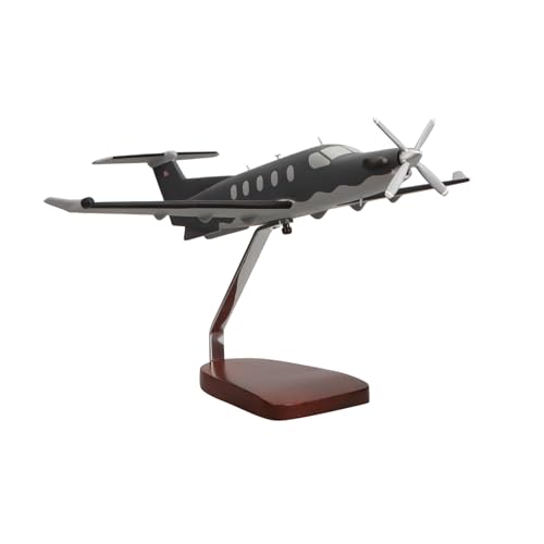 High Flying Models Pilatus PC-12 U-28A Military Mahogany Sculpture Multicolor