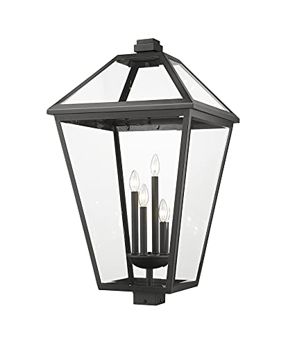 Z-Lite 579PHXLXS-BK Talbot Outdoor Post, 4-Light 240 Total Watts, Black