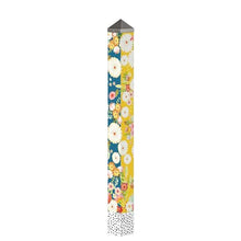 Studio M Art Pole Outdoor Decorative Accessory for Landscaping, Gardens, and Yards, 60 Inches Tall Weather Resistant PVC with Vinyl Wrap, Positivity Blooms