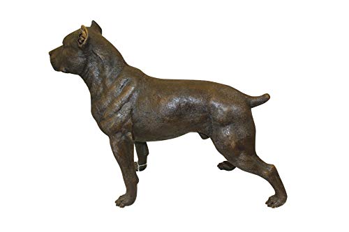 Nifao Pit Bull Dog, Animal, Lost Medium Bronze Statue, 33"L x 11"W x 26"H