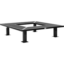 Global Industrial 6' Square Outdoor Tree Bench Expanded Metal Black
