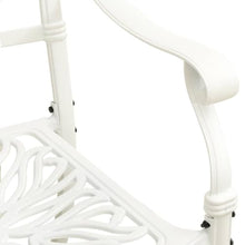 NLQMSU 5-Piece Cast Aluminum Bistro Set White Round Table