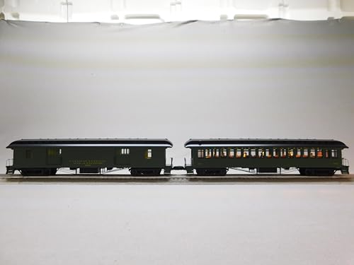LIONEL TRAINS Canadian National Wood Baggage Coach 2 Pack O Gauge Natural Color