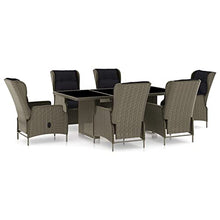 AMBERARD Patio Dining Set Set of 6 Brown Furniture Set