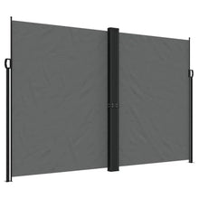 QZZCED Retractable Side Awning Anthracite Retractable Side Awning for Outdoor Shade and Privacy, Adjustable Waterproof UV-Resistant Polyester Cover 100% polyester with
