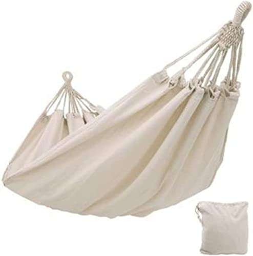 DULASP Double Hammock Outdoor Rollover Prevention Camping Canvas Hanging Swing Bed Patio Travel Hiking
