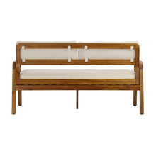 Merax 2-Piece Outdoor Loveseat & Coffee Table Set, Acacia Wood Frame with Weather-Resistant Cushions, Teak Finish Patio Seating for Backyard, Deck & Sunroom
