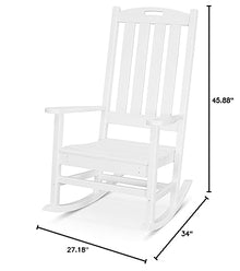 POLYWOOD® Nautical Porch Rocking Chair in White