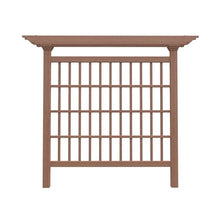 Vita Colonial Vinyl Privacy Screen, 80 inch W x 90 inch H, Trellis, Garden Décor Lattice, PVC, Brown, Embossed Woodgrain, VA84051