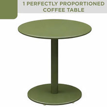 Alpine Corporation VTFAM152A Metal Outdoor Bistro Set, 3-Piece Patio Conversation Set with Round Side Table & 2 Chairs, Weather-Resistant Steel Frame, Compact Balcony Furniture, Green