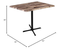 Holland Bar Stool Co. 42" Tall OD211 Indoor/Outdoor All-Season Table with 30" x 48" Rustic Top
