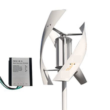 2000w Wind Turbine Generator 48v Alternative Energy Generator 220v AC Output Household Complete Kit with Controller Inverter - Onshore Wind(Hybrid Control,White_24V_1000W)