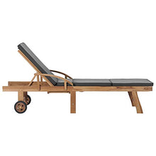 WANGKENSU Sun Loungers with Cushions 2 pcs,Outdoor Wood Lounge Chaise, Lounger for Pool,Beach Sun Tanning Chair,Outdoor Bed,Patio Deck Chair, Solid Teak Wood Red (Grey 76.8" x 23.4" (L x W))