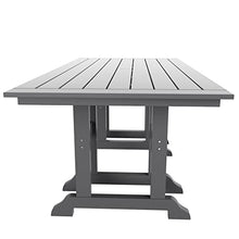 WO WESTIN OUTDOOR HDPE Laguna 38" X 73" Rectangular Dining Table,Gray