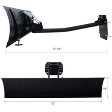 AMZOSS Universal Snow Plow Kit, ATV UTV Plow System, Steel Blade Complete Universal Mount Package, Adjustment Angle,72in