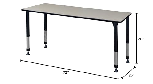 Regency Kee Height Adjustable Classroom Table 72" x 30" Maple