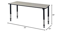 Regency Kee Height Adjustable Classroom Table 72" x 30" Maple