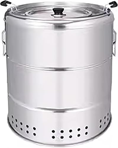 Portable Charcoal BBQ Grill Hanging Stove Barrel Easy to Carry for Outdoor Camping Patio Picnic Cooking(Large)